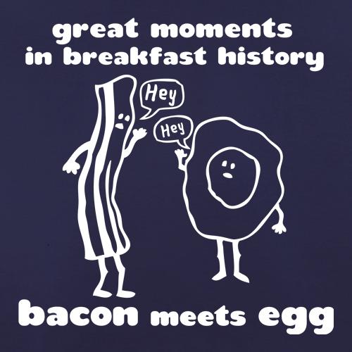 Great Moments In Breakfast History, Bacon Meets Egg t shirt